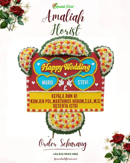 Papan Bunga Pernikahan Grogolbeningsari